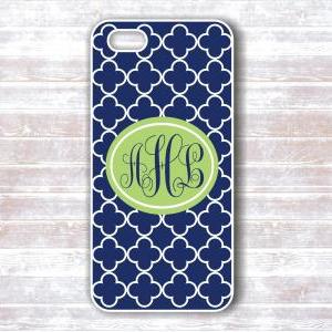 Monogrammed Iphone 4/4S Case - Blue..