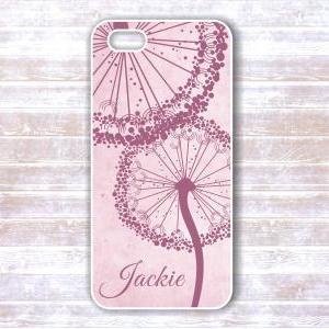 Iphone 5 Case - Purple Dandelion Personalised..