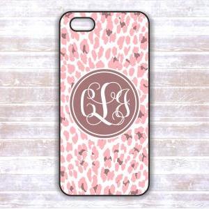Monogrammed Leopard Print 4/4s Case - Personalized..