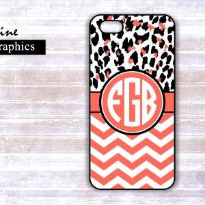 Monogrammed Leopard Print 4/4s Case - Personalized..