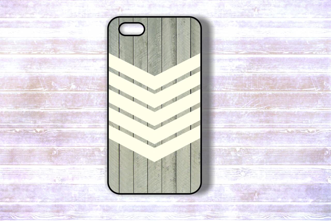 Iphone 5 Cases White Geometric Stripes On Wood Iphone Case, Iphone Hard Covers
