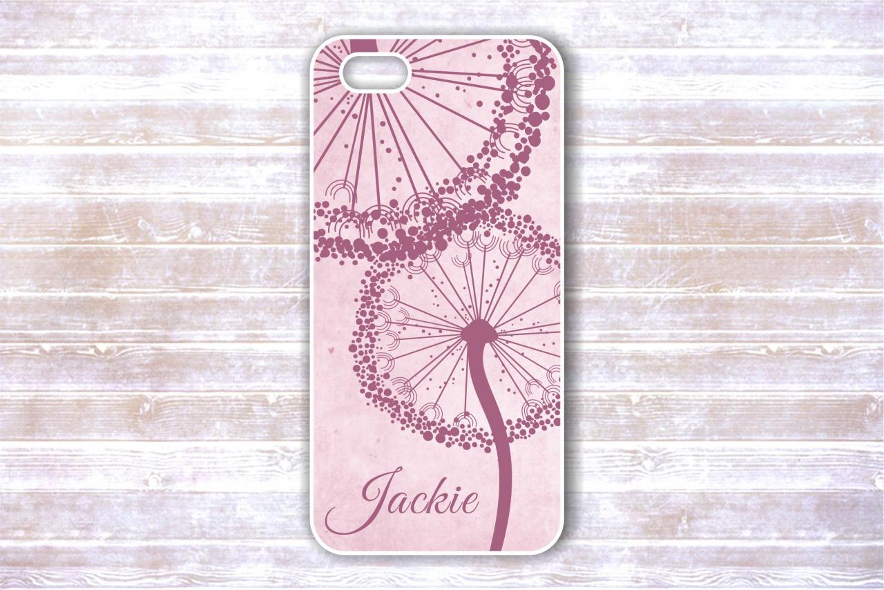 Iphone 5 Case - Purple Dandelion Personalised Iphone Cover - Cases For Iphones