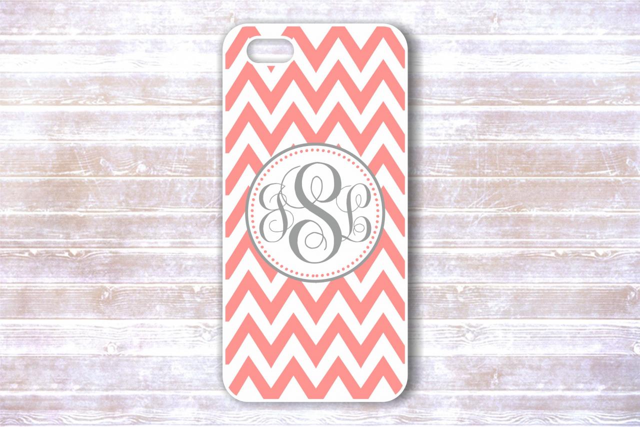 Monogrammed Chevron Iphone 4/4s Case - Personalized Hard Cases For Iphones