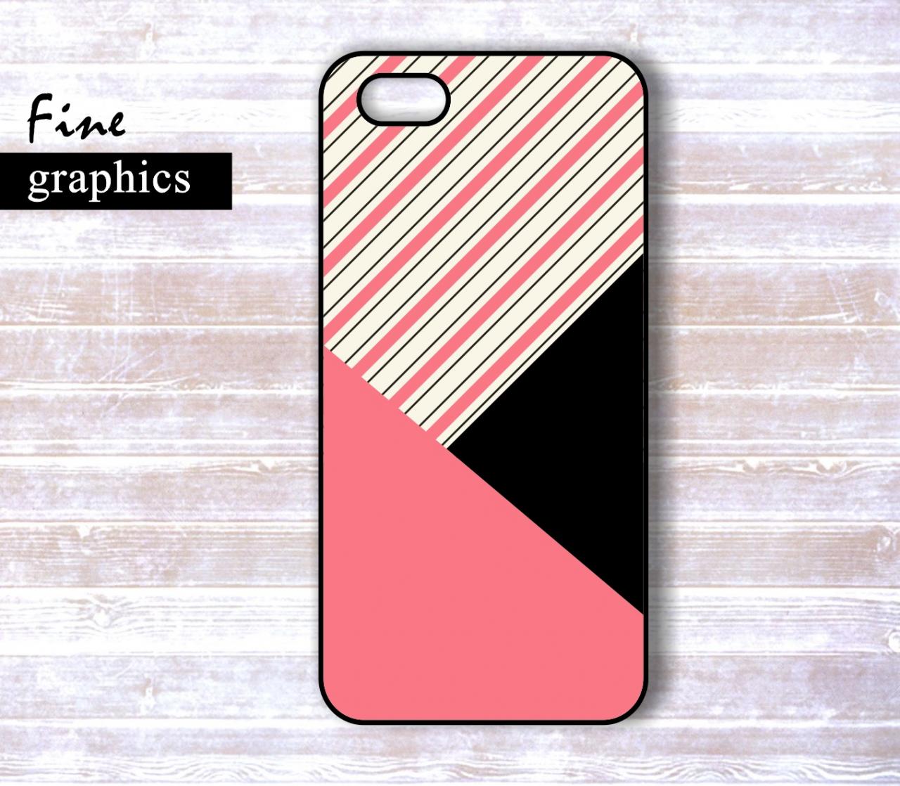 Personalized Pink GeometricIphone 5 Case - 4/4S case - Samsung Galaxy S3 Case S4 Cover