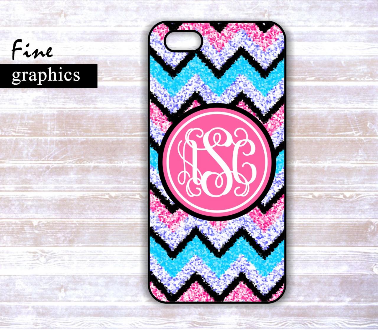 Personalized iPhone Custom Case - Monogrammed Iphone 4S case- Samsung Galaxy S3/S4 case
